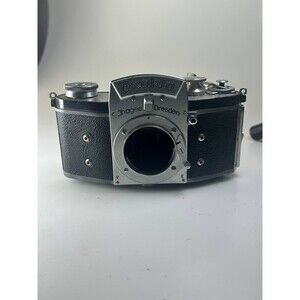 UNTESTED AS IS Ihagee Dresden Exakta V 35mm SLR Camera Body, Silver/Black